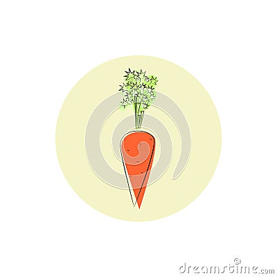 Icon carrot root vegetable , vector illustration Vector Illustration