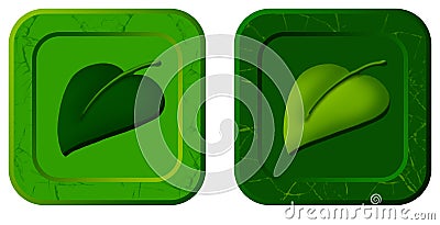 Icon with casual leaf for video game Stock Photo