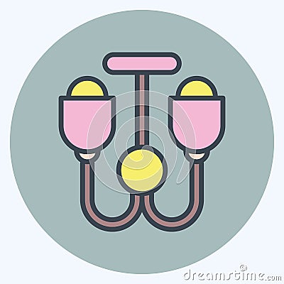 Icon Ceiling Lamp. suitable for House symbol. color mate style. simple design editable. design template vector. simple Cartoon Illustration