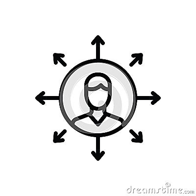 Black line icon for Challenges, dare and provocation Vector Illustration