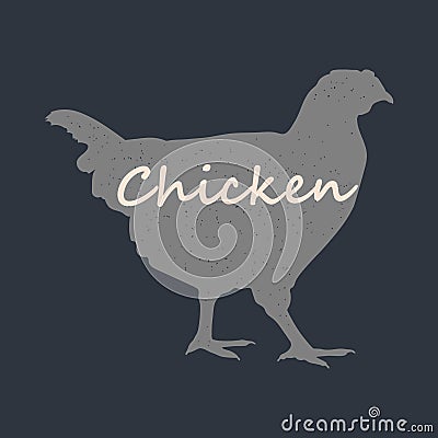 Chicken gray silhouette Cartoon Illustration