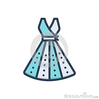 Color illustration icon for Clothing, garments and fabric Cartoon Illustration