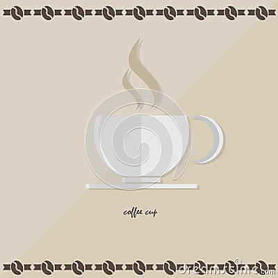 Icon coffee cup hot Vector Illustration