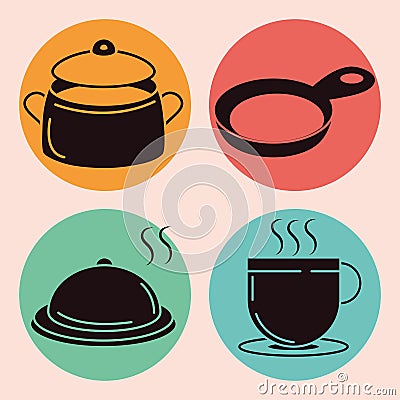 icon collection cooking Vector Illustration