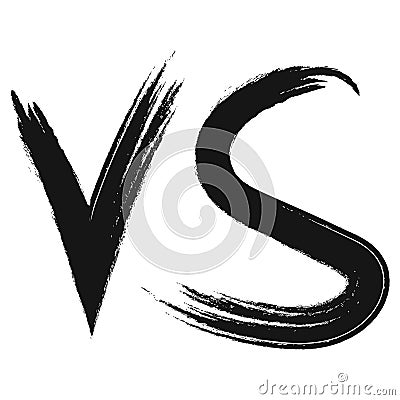 Icon competition battle versus, letters vs symbol fight v s Vector Illustration