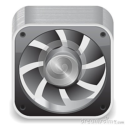 Icon for computer cooler Vector Illustration