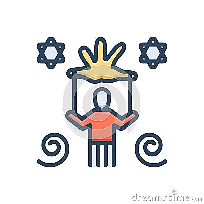 Color illustration icon for Conspiracy, cabal and clique Vector Illustration