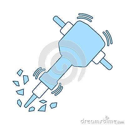 Icon Of Construction Jackhammer Vector Illustration