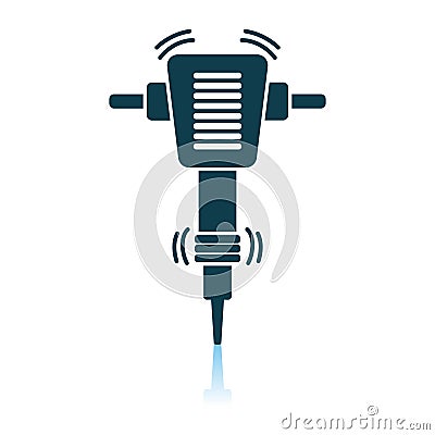 Icon Of Construction Jackhammer Vector Illustration