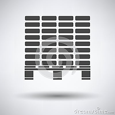 Icon of construction pallet Vector Illustration
