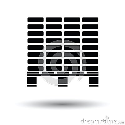 Icon of construction pallet Vector Illustration