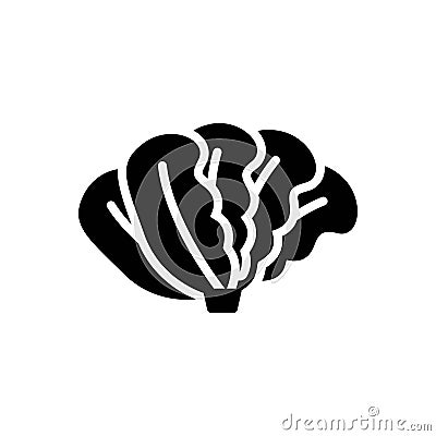 Black solid icon for Cos, vegetable and leafy Vector Illustration