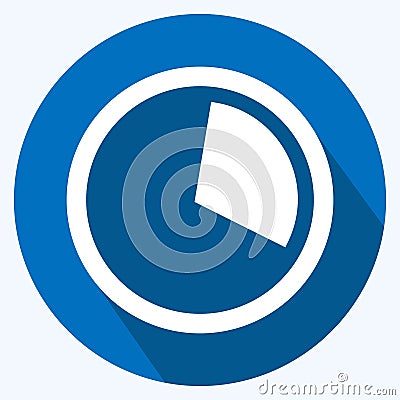 Icon Data Usage. suitable for Mobile Apps symbol. long shadow style. simple design editable. design template vector. simple symbol Cartoon Illustration