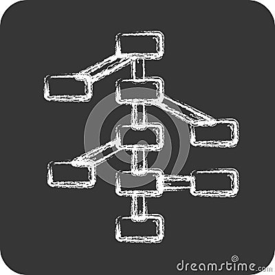 Icon Decision Trees. related to Machine Learning symbol. chalk Style. simple design editable Stock Photo