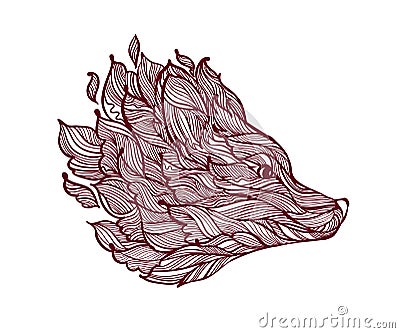 Icon of decorative fox head Vector Illustration