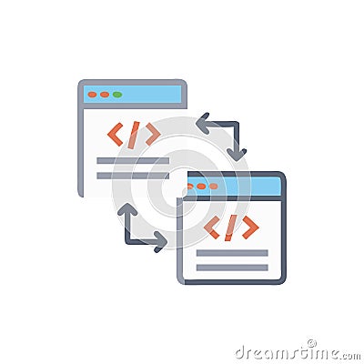 Cross-Site Scripting Security Icon Stock Photo
