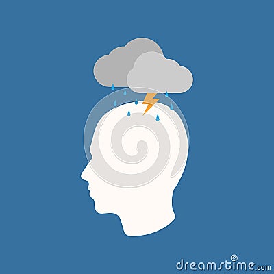 An icon depicting depression or mood Vector Illustration