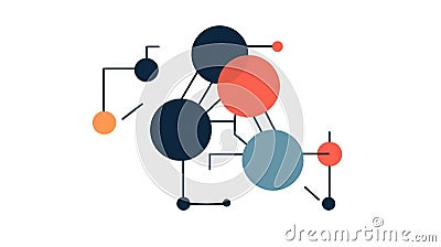 A Clustering icon representing the grouping of data into similar categories created with Generative AI Stock Photo