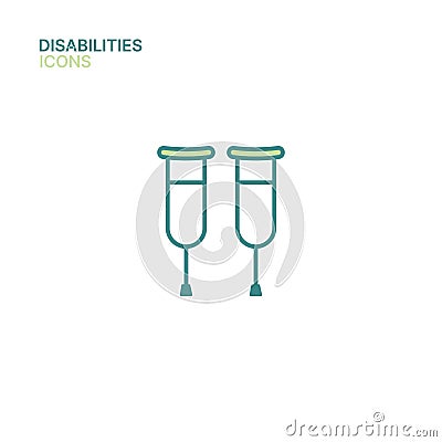 Icon Design for Disabilities Vector Illustration