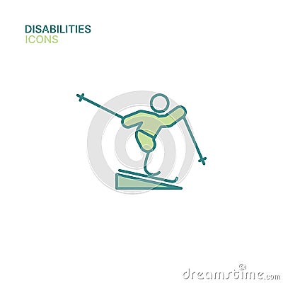 Icon Design for Disabilities Vector Illustration