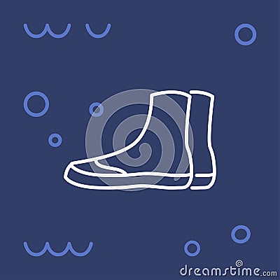 Icon diving bots Vector Illustration