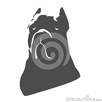 Cane Corso Italiano silhouette. Vector Illustration