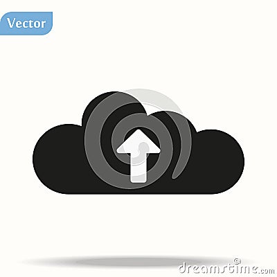 Icon for dowload and upload activities. Flat style for graphic and web design, logo. EPS10 black pictogram Vector Illustration