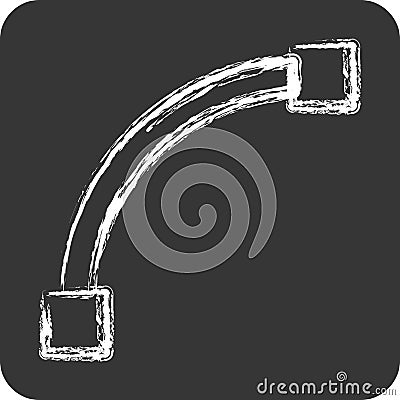 Icon Draw Arc. related to Graphic Design Tools symbol. chalk Style. simple design editable Stock Photo