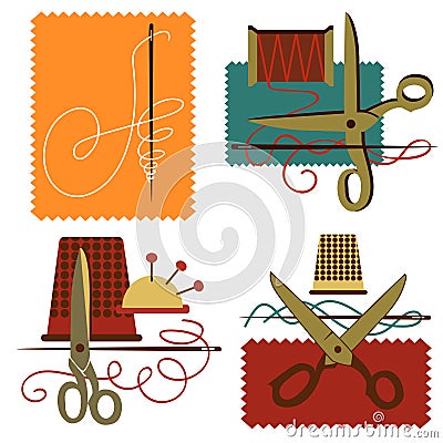 Icon dressmaking Vector Illustration