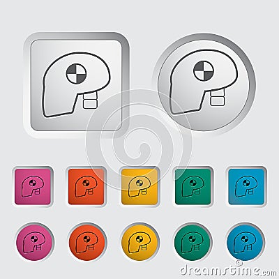 Icon dummy`s head for crash test. Vector Illustration