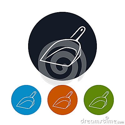 Icon dustpan , vector illustration Vector Illustration