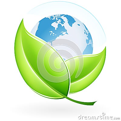 Icon with Earth Vector Illustration