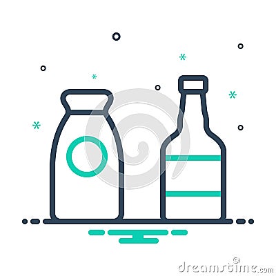 Mix icon for Or, either and choice Vector Illustration