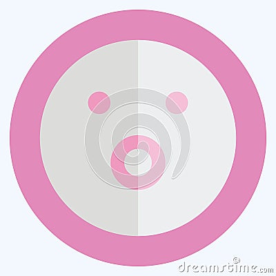 Icon Emoticon Flashed. suitable for Emoticon symbol. flat style. simple design editable. design template vector. simple symbol Cartoon Illustration