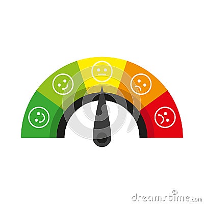 Icon of the emotion meter. Simple vector illustration Vector Illustration