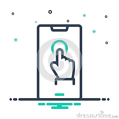 Mix icon for Enabling, authorize and permit Vector Illustration