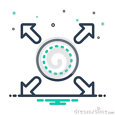 Mix icon for Expand, enlarge and grow Vector Illustration