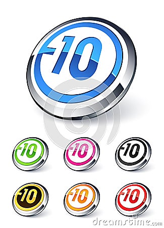 Icon explicit content -10 Vector Illustration