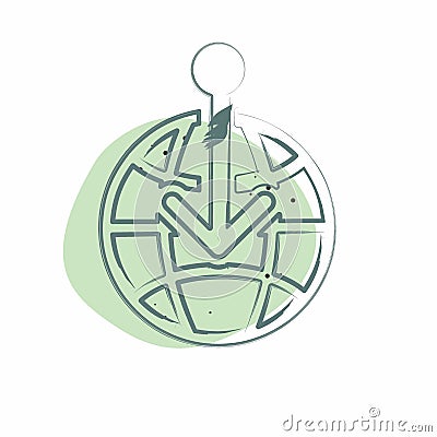 Icon External Forcing. related to Climate Change symbol. Color Spot Style. simple design editable. simple illustration Cartoon Illustration