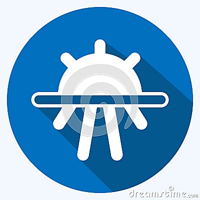 Icon Fields. suitable for Garden symbol. long shadow style. simple design editable. design template vector. simple symbol Cartoon Illustration