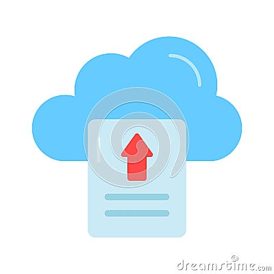 An icon of file uploading in modern style, editable vector isolated on white background Vector Illustration