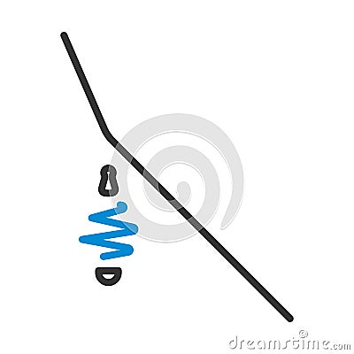 Icon Of Fishing Feeder Net Vector Illustration