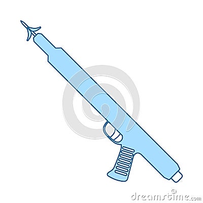 Icon Of Fishing Speargun Vector Illustration