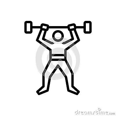 Black line icon for Fitness, robustness and workout Stock Photo