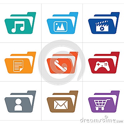 Icon folder Vector Illustration