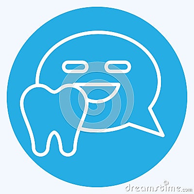 Icon Forum. related to Dental symbol. blue eyes style. simple design editable. simple illustration Cartoon Illustration