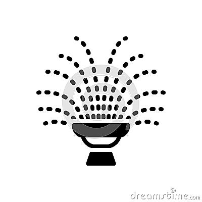 Black solid icon for Fountain, wellhead and geyser Stock Photo
