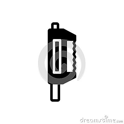 Black solid icon for Fretsaw, carpentry and construction Stock Photo