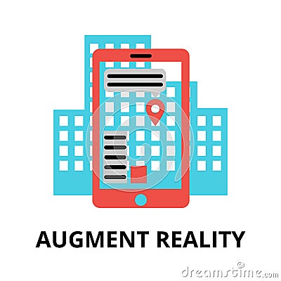 Icon of future technology - augment reality Vector Illustration