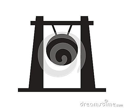 Icon gong illustrated Stock Photo